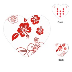 Hawaiian Flower Red Sunflower Playing Cards (heart) 