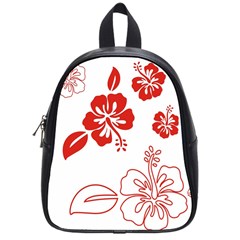 Hawaiian Flower Red Sunflower School Bags (small) 