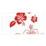 Hawaiian Flower Red Sunflower Satin Shawl Front