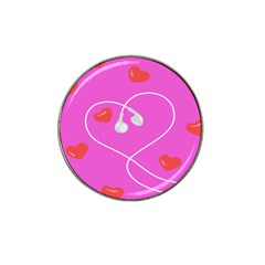 Heart Love Pink Red Hat Clip Ball Marker (4 Pack)