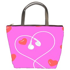 Heart Love Pink Red Bucket Bags