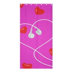 Heart Love Pink Red Shower Curtain 36  X 72  (stall)  by Mariart