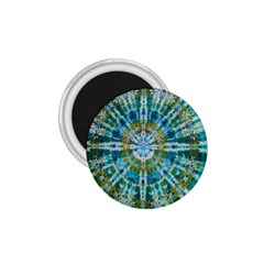 Green Flower Tie Dye Kaleidoscope Opaque Color 1 75  Magnets by Mariart