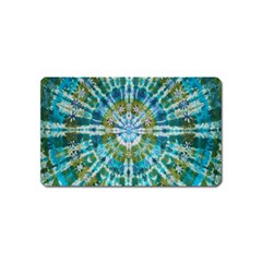 Green Flower Tie Dye Kaleidoscope Opaque Color Magnet (name Card) by Mariart