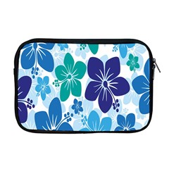 Hibiscus Flowers Green Blue White Hawaiian Apple Macbook Pro 17  Zipper Case by Mariart