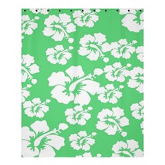Hibiscus Flowers Green White Hawaiian Shower Curtain 60  X 72  (medium) 