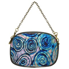 Green Blue Circle Tie Dye Kaleidoscope Opaque Color Chain Purses (one Side)  by Mariart