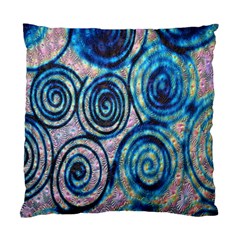 Green Blue Circle Tie Dye Kaleidoscope Opaque Color Standard Cushion Case (two Sides)