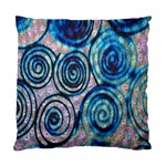 Green Blue Circle Tie Dye Kaleidoscope Opaque Color Standard Cushion Case (Two Sides) Back