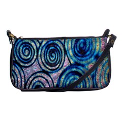 Green Blue Circle Tie Dye Kaleidoscope Opaque Color Shoulder Clutch Bags by Mariart