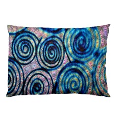 Green Blue Circle Tie Dye Kaleidoscope Opaque Color Pillow Case (two Sides) by Mariart