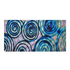 Green Blue Circle Tie Dye Kaleidoscope Opaque Color Satin Wrap by Mariart