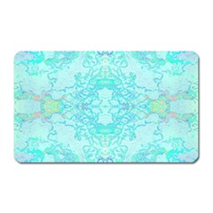 Green Tie Dye Kaleidoscope Opaque Color Magnet (rectangular) by Mariart