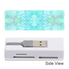 Green Tie Dye Kaleidoscope Opaque Color Memory Card Reader (stick)  by Mariart