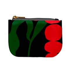 Illustrators Portraits Plants Green Red Polka Dots Mini Coin Purses by Mariart