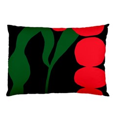 Illustrators Portraits Plants Green Red Polka Dots Pillow Case (two Sides)