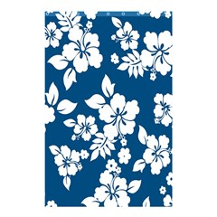 Hibiscus Flowers Seamless Blue White Hawaiian Shower Curtain 48  X 72  (small) 