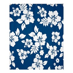 Hibiscus Flowers Seamless Blue White Hawaiian Shower Curtain 60  X 72  (medium)  by Mariart