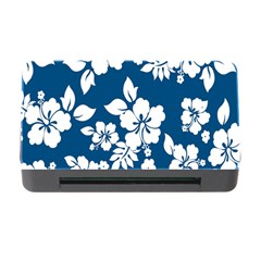 Hibiscus Flowers Seamless Blue White Hawaiian Memory Card Reader With Cf by Mariart