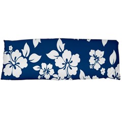 Hibiscus Flowers Seamless Blue White Hawaiian Body Pillow Case (dakimakura)