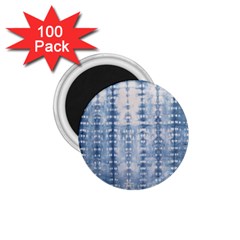 Indigo Grey Tie Dye Kaleidoscope Opaque Color 1 75  Magnets (100 Pack) 
