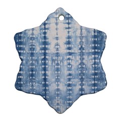 Indigo Grey Tie Dye Kaleidoscope Opaque Color Ornament (snowflake)