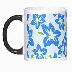 Hibiscus Flowers Seamless Blue Morph Mugs