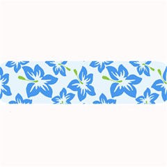 Hibiscus Flowers Seamless Blue Large Bar Mats by Mariart