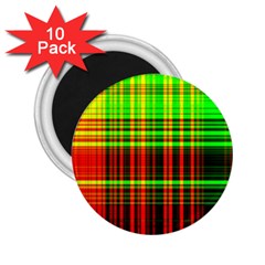 Line Light Neon Red Green 2 25  Magnets (10 Pack) 