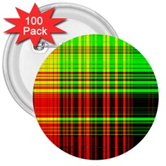 Line Light Neon Red Green 3  Buttons (100 Pack)  by Mariart