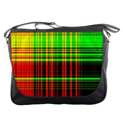 Line Light Neon Red Green Messenger Bags by Mariart