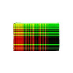 Line Light Neon Red Green Cosmetic Bag (xs) by Mariart