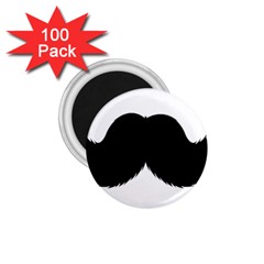 Mustache Owl Hair Black Man 1 75  Magnets (100 Pack) 