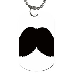 Mustache Owl Hair Black Man Dog Tag (one Side) by Mariart