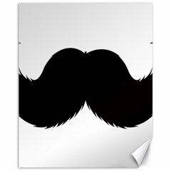 Mustache Owl Hair Black Man Canvas 11  X 14   by Mariart