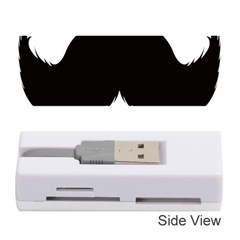 Mustache Owl Hair Black Man Memory Card Reader (stick)  by Mariart