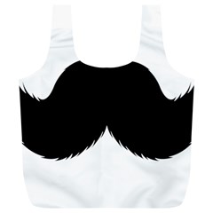 Mustache Owl Hair Black Man Full Print Recycle Bags (l) 