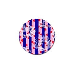 Line Vertical Polka Dots Circle Flower Blue Pink White Golf Ball Marker (10 Pack)