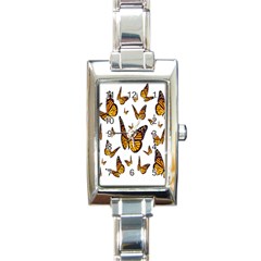 Butterfly Spoonflower Rectangle Italian Charm Watch