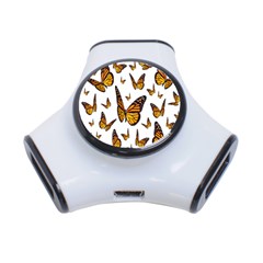 Butterfly Spoonflower 3-port Usb Hub