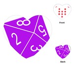 Number Purple Playing Cards (Heart)  Front