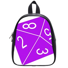 Number Purple School Bags (small)  by Mariart