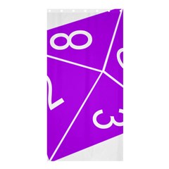 Number Purple Shower Curtain 36  X 72  (stall) 