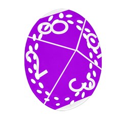 Number Purple Ornament (oval Filigree) by Mariart
