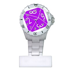 Number Purple Plastic Nurses Watch by Mariart