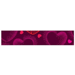 Love Heart Polka Dots Pink Flano Scarf (small)