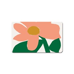 Peach Sunflower Flower Pink Green Magnet (name Card)