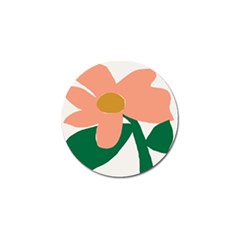 Peach Sunflower Flower Pink Green Golf Ball Marker (10 Pack)