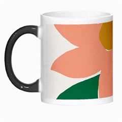 Peach Sunflower Flower Pink Green Morph Mugs by Mariart