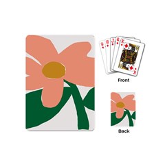 Peach Sunflower Flower Pink Green Playing Cards (mini)  by Mariart